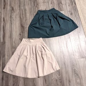 Set of 2:  A-line, water-resistant skirts